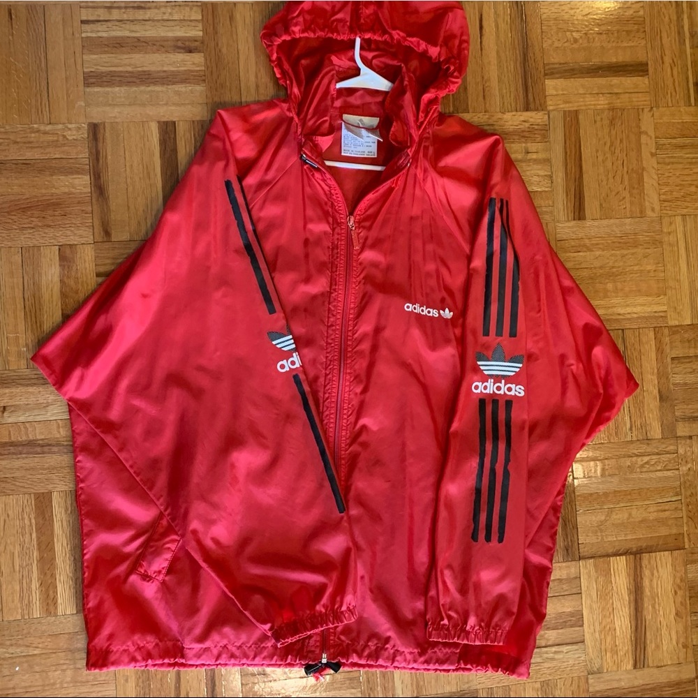 Vintage Red Adidas Windbreaker